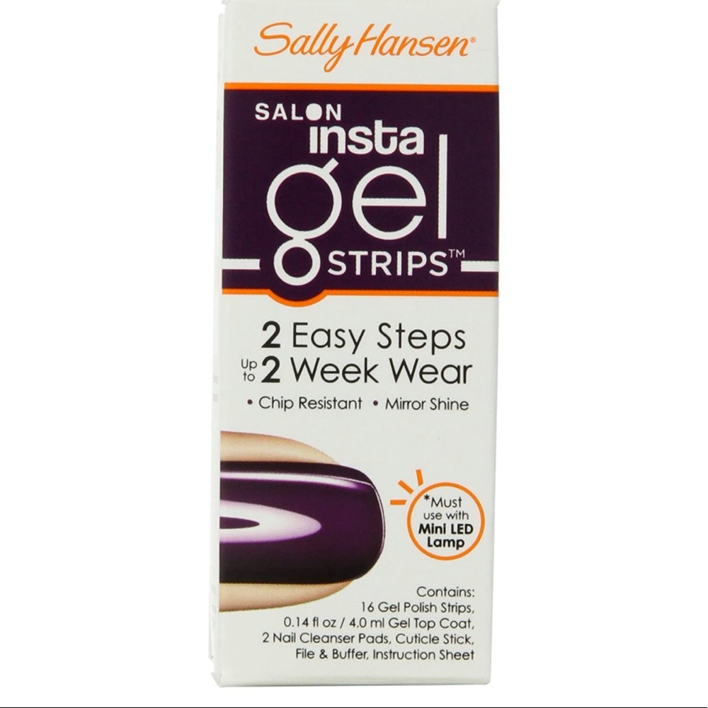 Troublemaker - solid purple color print Sally Hansen Insta gel strips